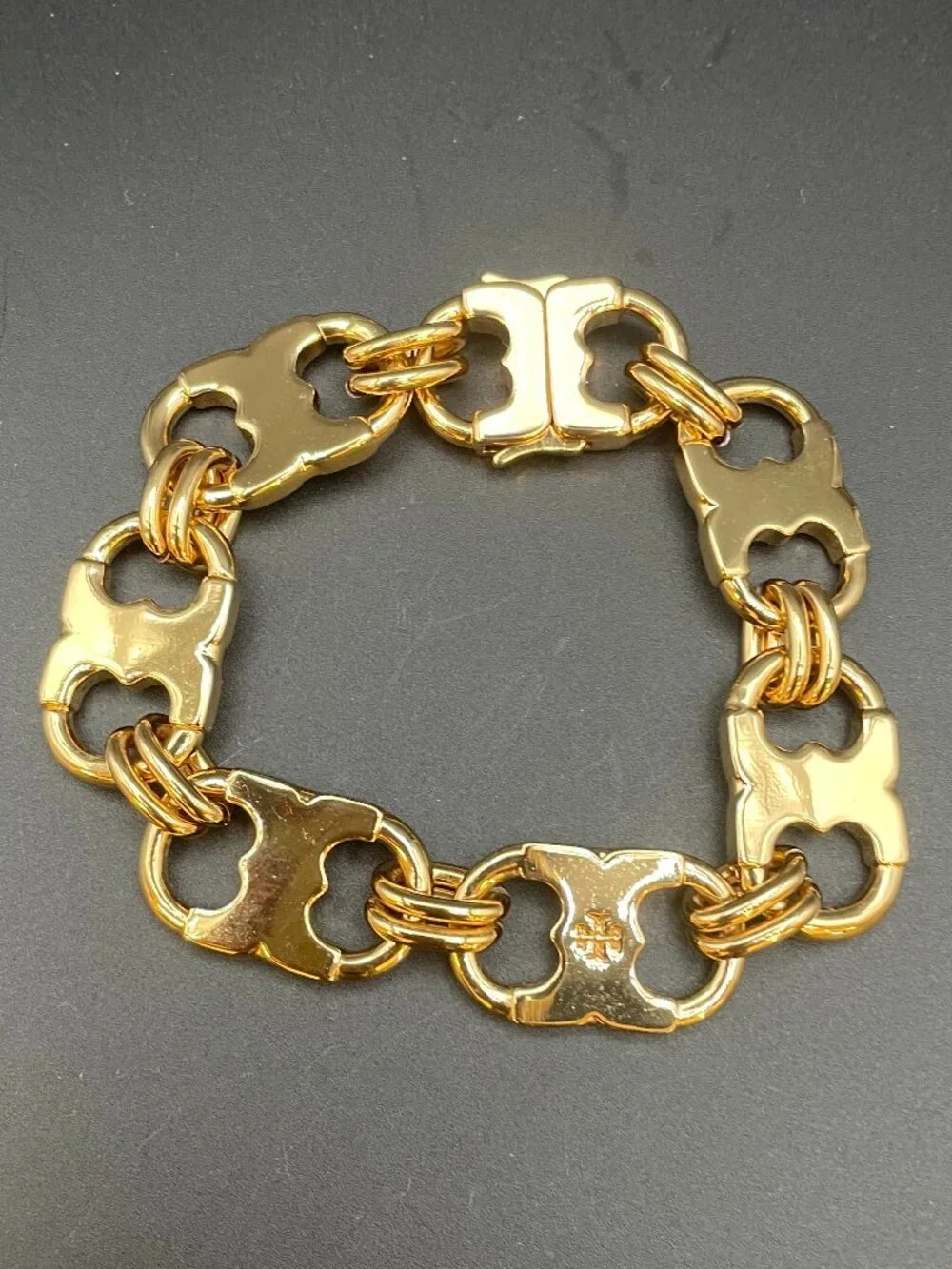 Gold Plated Tory Burch Gemini Link Bracelet